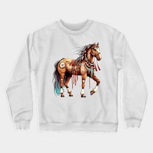 Native American Horse Crewneck Sweatshirt